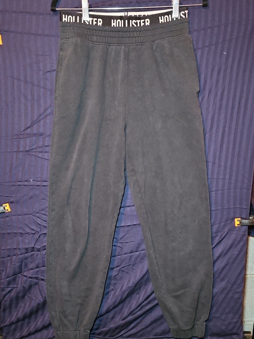 Hollister Black Elastic-Waist Jogger Sweatpants